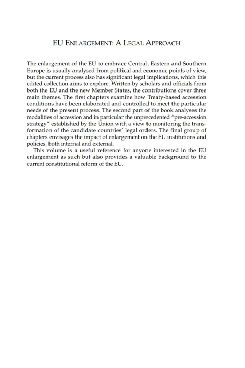 Cover image for book EU Enlargement