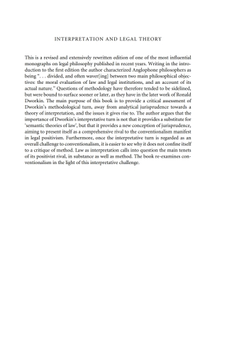 Interpretation and Legal Theory