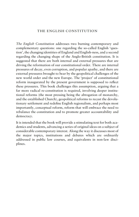 The English Constitution 