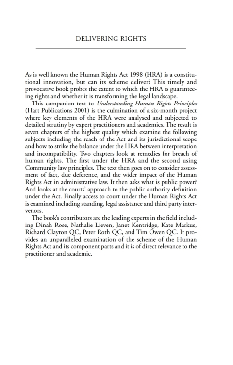Cover image for book Delivering Rights