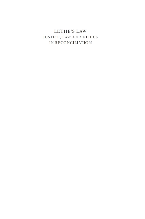Cover image for book Lethe's Law