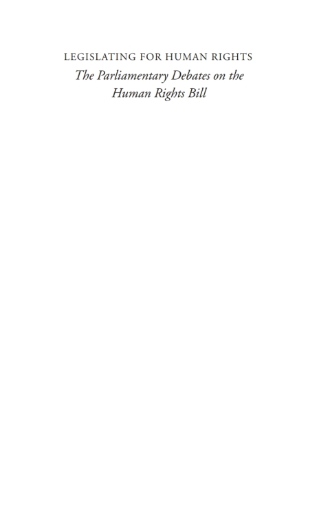 Cover image for book Legislating for Human Rights