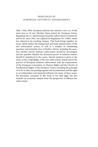 Principles of European Antitrust Enforcement
