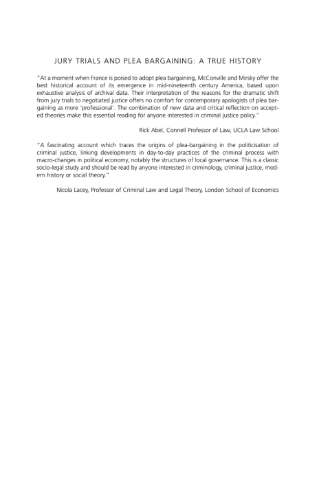 Jury Trials and Plea Bargaining 