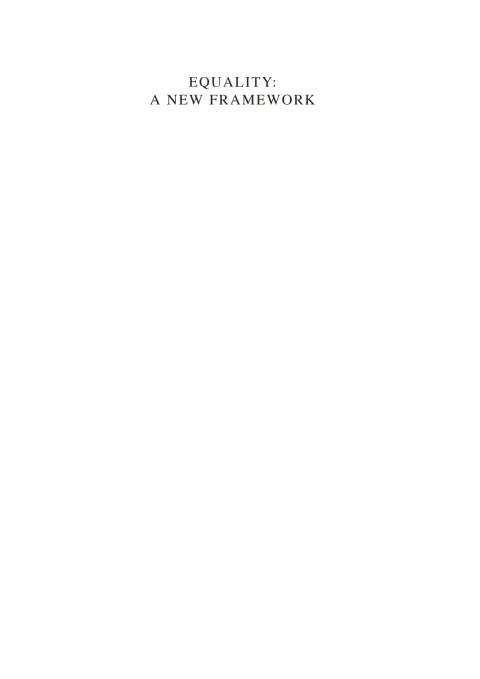 Cover image for book Equality: A New Framework
