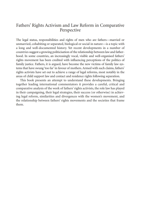 Cover image for book Fathers' Rights Activism and Law Reform in Comparative Perspective