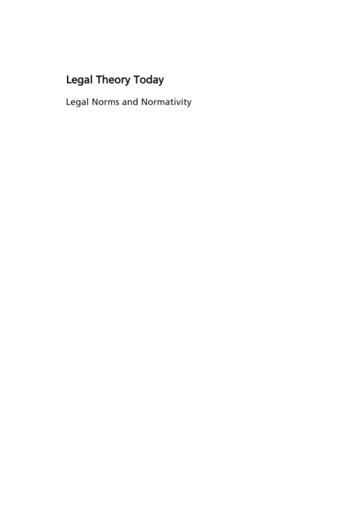 Cover image for book Legal Norms and Normativity