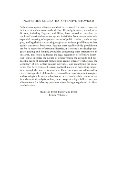 Cover image for book Incivilities