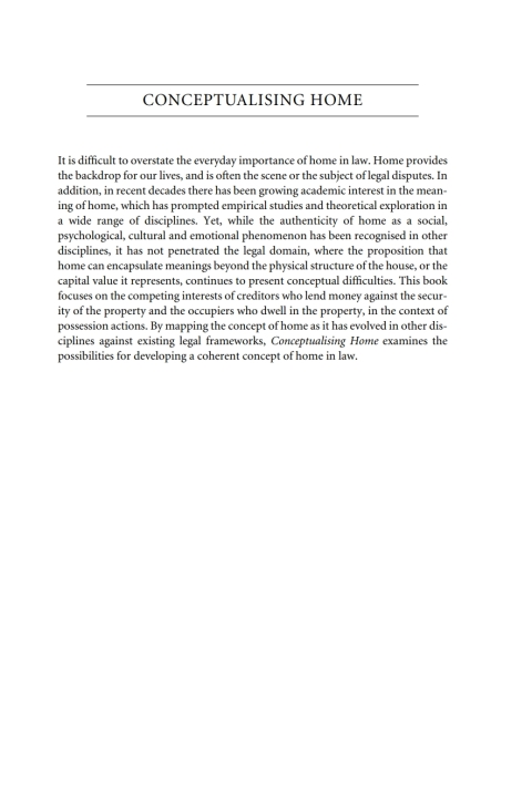 Conceptualising Home 