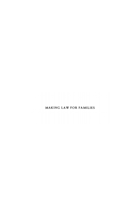 Cover image for book Making Law for Families
