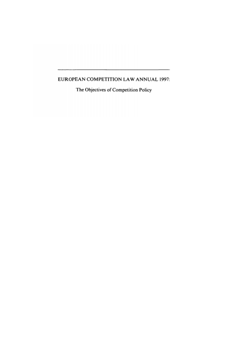 Cover image for book European Competition Law Annual 1997