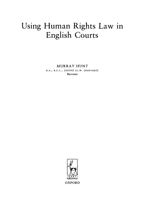 Cover image for book Using Human Rights Law in English Courts