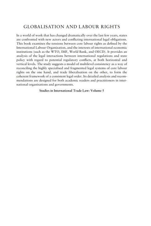 Cover image for book Globalisation and Labour Rights