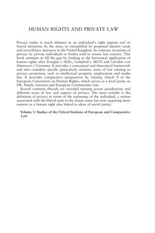 Human Rights and Private Law
