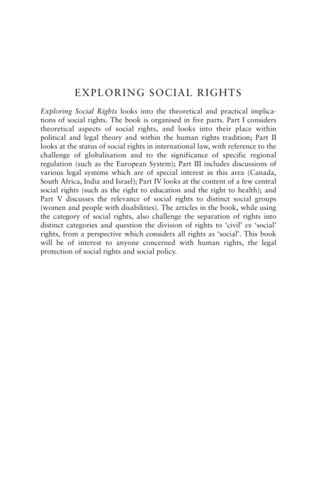 Cover image for book Exploring Social Rights