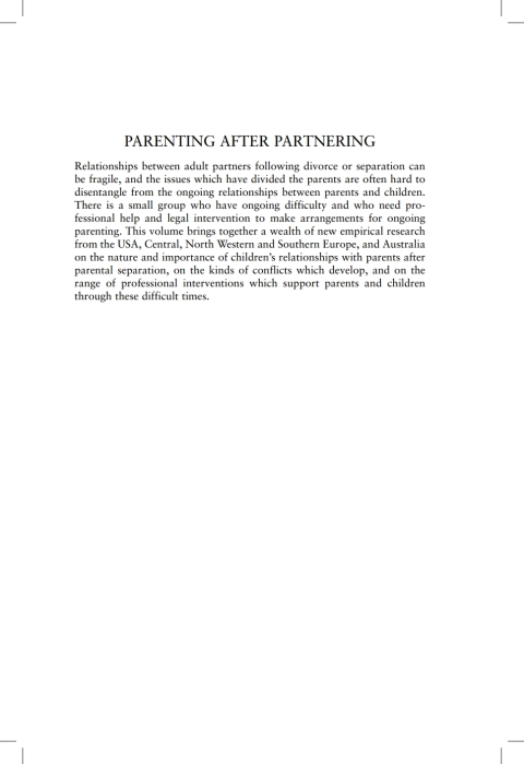 Cover image for book Parenting after Partnering