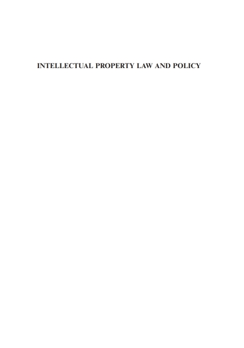 Cover image for book Intellectual Property Law and Policy Volume 10