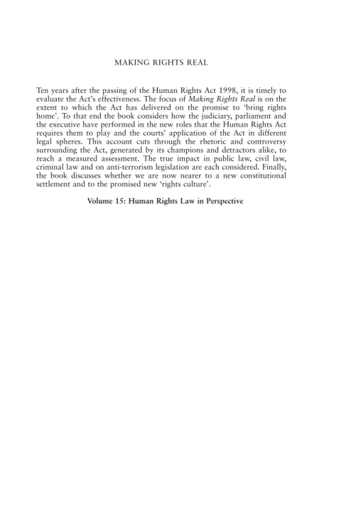 Cover image for book Making Rights Real