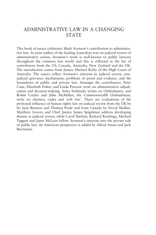 Administrative Law in a Changing State