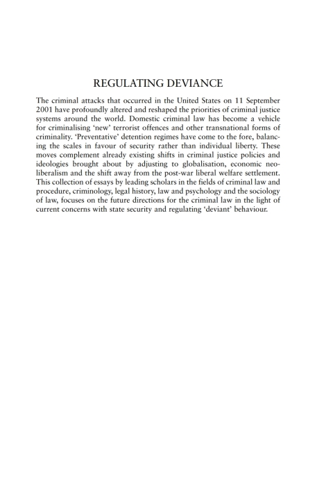 Cover image for book Regulating Deviance
