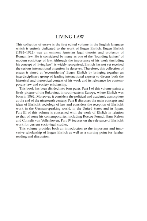 Cover image for book Living Law