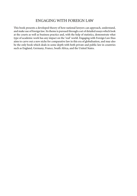 Cover image for book Engaging with Foreign Law