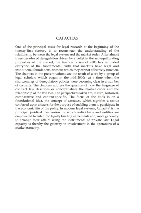 Cover image for book Capacitas