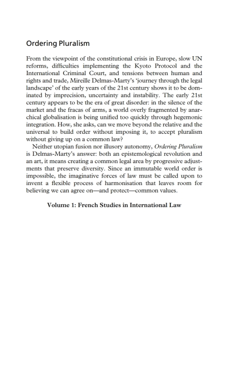 Cover image for book Ordering Pluralism