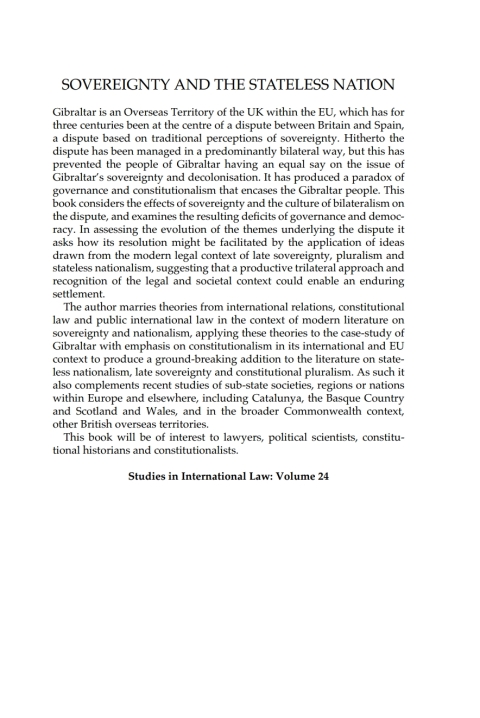 Cover image for book Sovereignty and the Stateless Nation