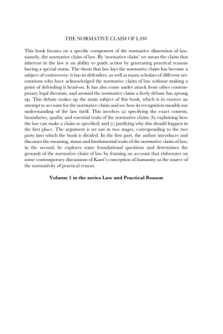 The Normative Claim of Law