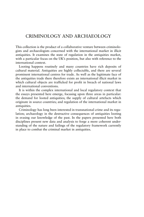 Cover image for book Criminology and Archaeology