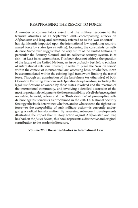 Cover image for book Reappraising the Resort to Force