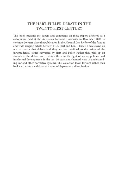 Cover image for book The Hart-Fuller Debate in the Twenty-First Century