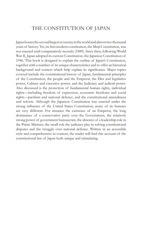 Cover image for book The Constitution of Japan