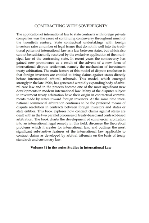 Cover image for book Contracting with Sovereignty
