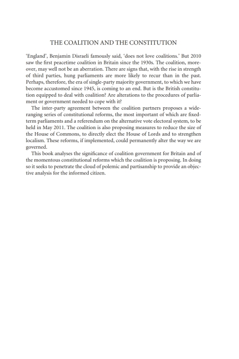 Cover image for book The Coalition and the Constitution