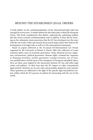 Beyond the Established Legal Orders