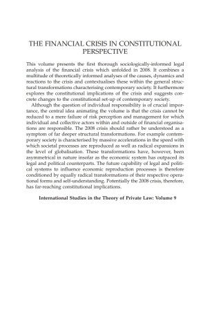The Financial Crisis in Constitutional Perspective