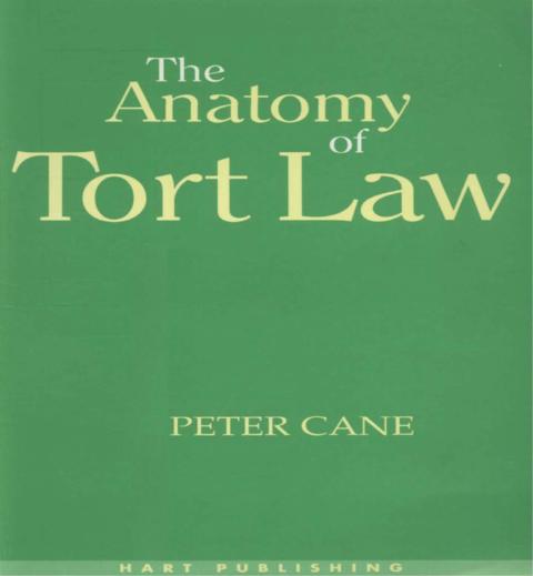 Cover image for book The Anatomy of Tort Law