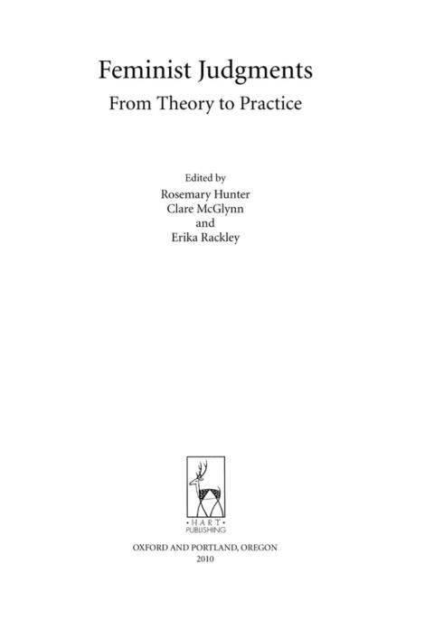 Cover image for book Feminist Judgments
