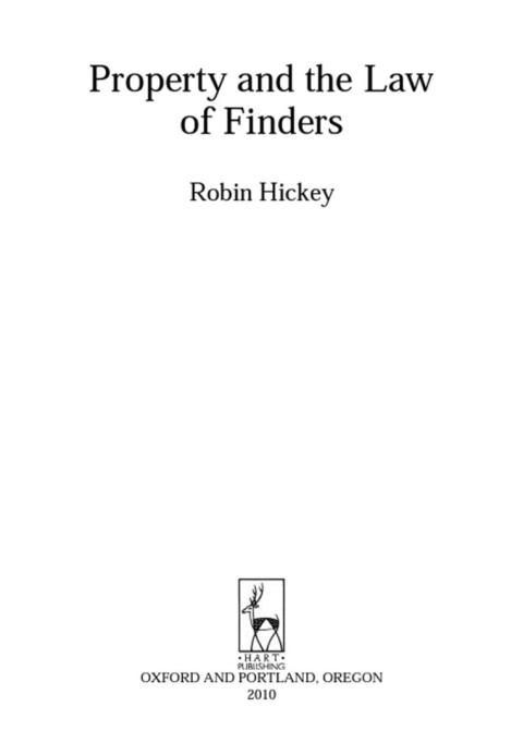 Cover image for book Property and the Law of Finders