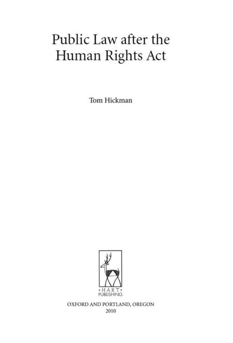 Cover image for book Public Law after the Human Rights Act