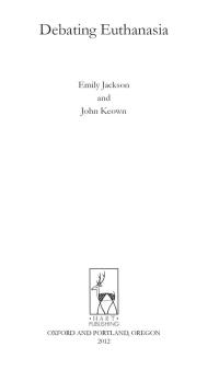 Cover image: Debating Euthanasia 1st edition 9781849461788