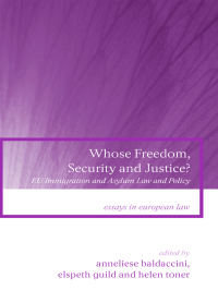 Cover image: Whose Freedom, Security and Justice? 1st edition 9781841136844