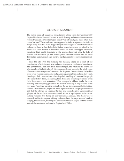 Cover image for book Sitting in Judgment