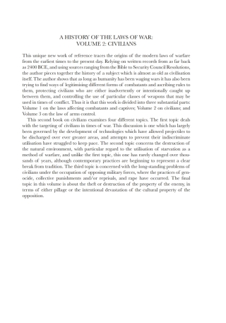 A History of the Laws of War: Volume 3