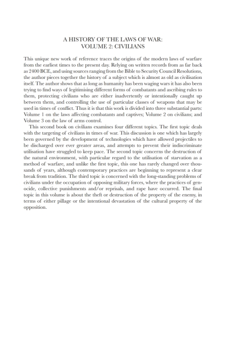 A History of the Laws of War: Volume 3 