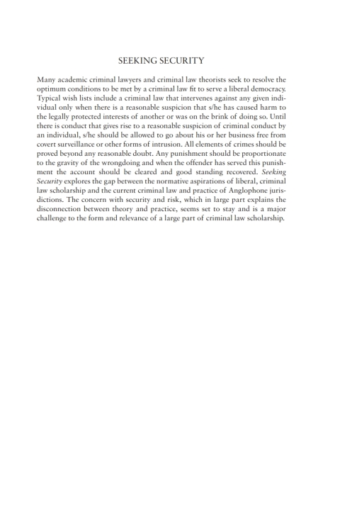 Cover image for book Seeking Security