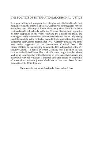 The Politics of International Criminal Justice