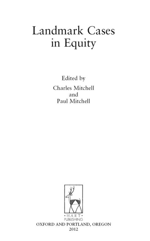Cover image for book Landmark Cases in Equity